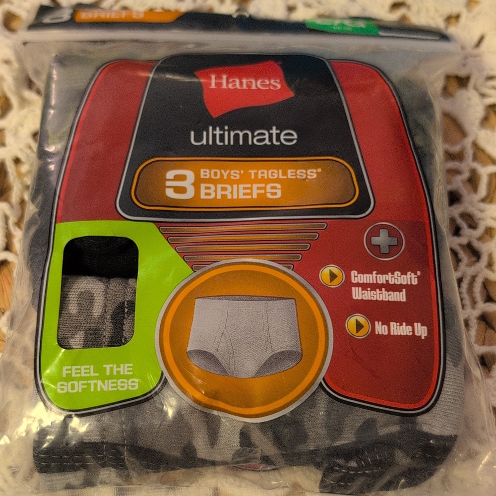 Hanes Ultimate Boys' Tagless Briefs - Gray